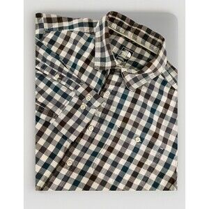 The North Face Shirt Mens L Gray Plaid Button Up Long Sleeve Outdoor Hiking